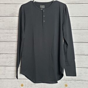 NWT Cuts‎ Clothing Pyca Pro Elongated Long Sleeve Mens Black Tee Small